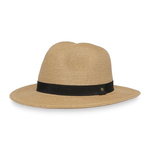 Sunday Afternoons Havana Fedora Hat - Unisex Tan Medium Wide Brim