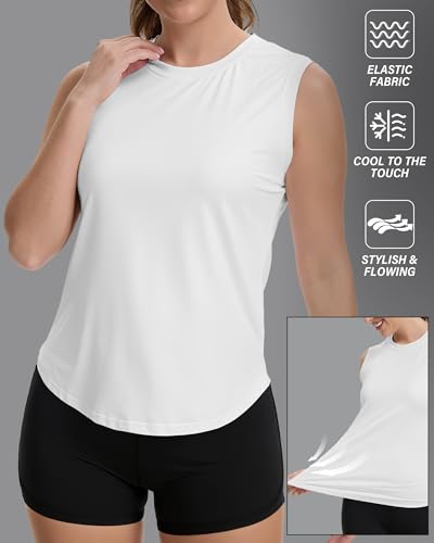 Women's Sleeveless Workout Tops - Breathable Athletic Tank - Medium
