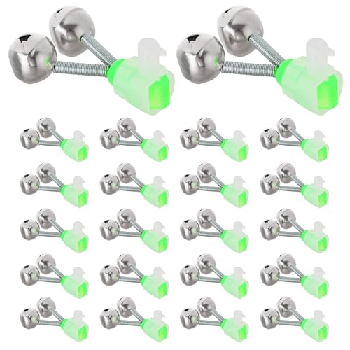 20PCS Fishing Rod Bells - Dual-Bell Bite Alerts for Night Fishing
