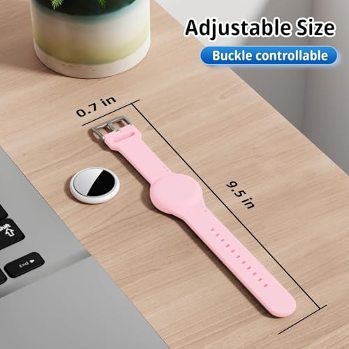 Waterproof Silicone Tracker Wristband for Kids - Light Pink, 2 Pack