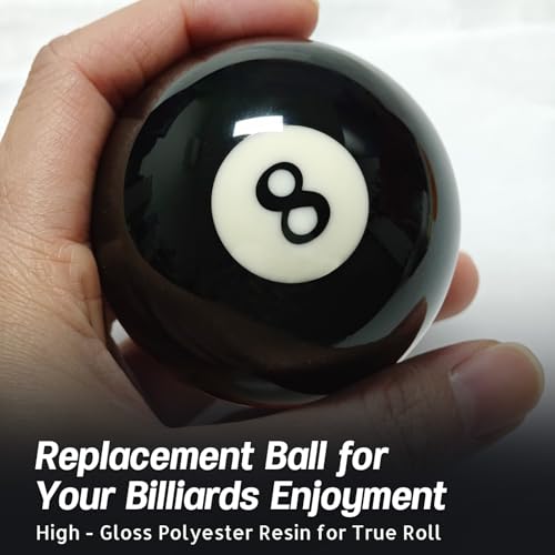 Regulation 8 Ball - 2-1/4" Resin Replacement Billiard Ball