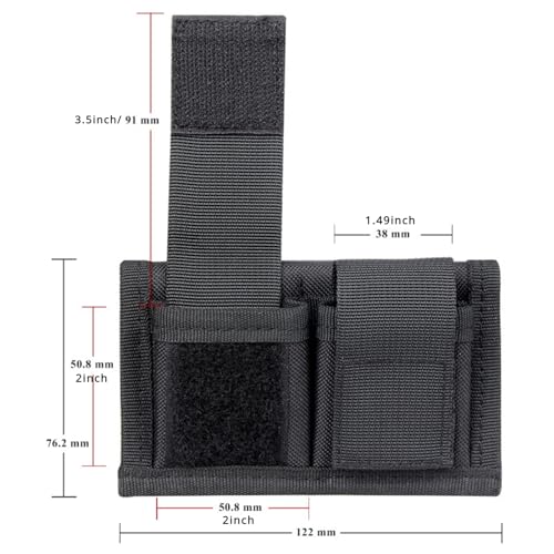Double Speedloader Pouch - Durable Nylon Holster for .38 to .45 Caliber