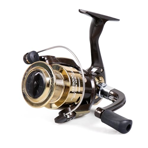 RESTCLOUD Gf5000 Spinning Fishing Reel - 3 Ball Bearings, Left/Right Retrieve, Front-Adjustable Drag