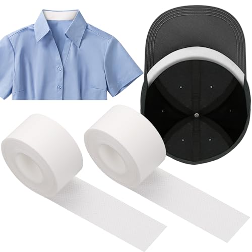Disposable Collar Sweat Pads - 2 Rolls for Men & Women