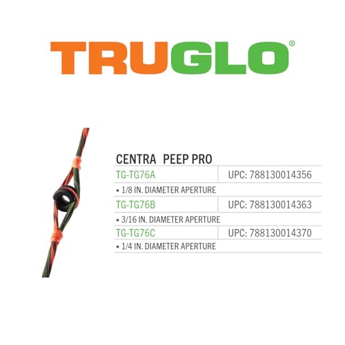Archery Peep Sight - 1/4" Pro Aluminum Bow Sight - Matte Black