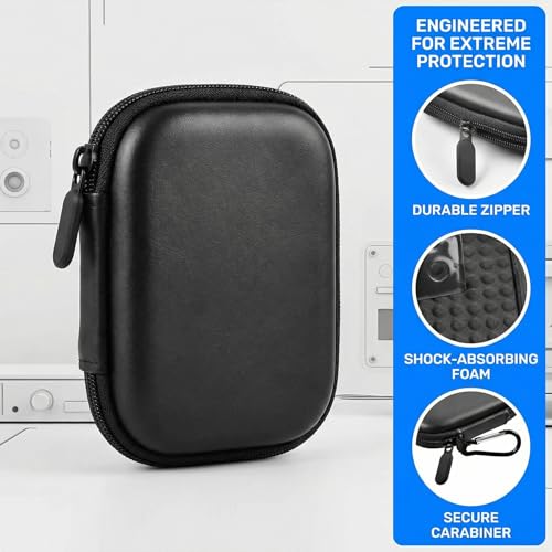 Hard Carrying Case for Bluetooth Transmitter Adapters - Black