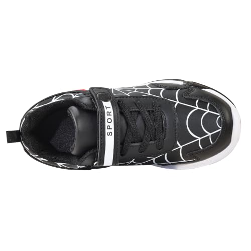 YTRXM Toddler Little Boys Girls Running Sneakers Black Size 1