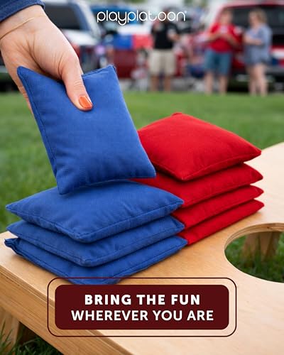 Regulation Cornhole Bags Set of 8 - Weather Resistant Duck Cloth