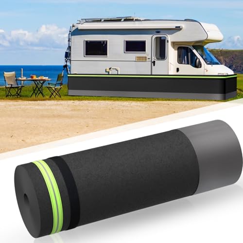 Insulated RV Skirting Kit - 2.6 x 105 ft, Black for Trailers