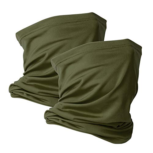 Neck Gaiter Face Mask Scarf - UV Protection Tube - Army Green