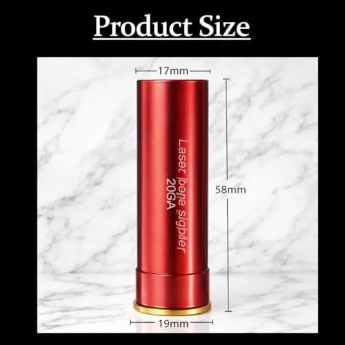 Gotical Red Dot Laser Bore Sighter for 20 Gauge Shotguns with Batteries