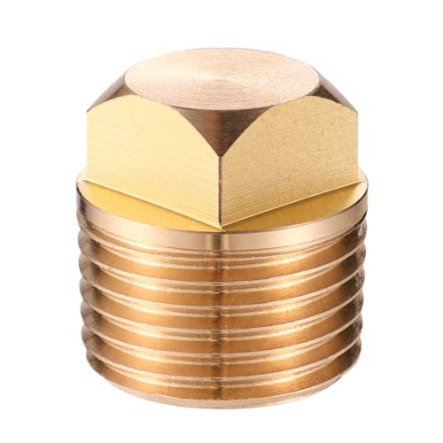 TOYMIS 2 Pack Boat Drain Plugs 1/2 Inch NPT Solid Brass Sealing Fittings