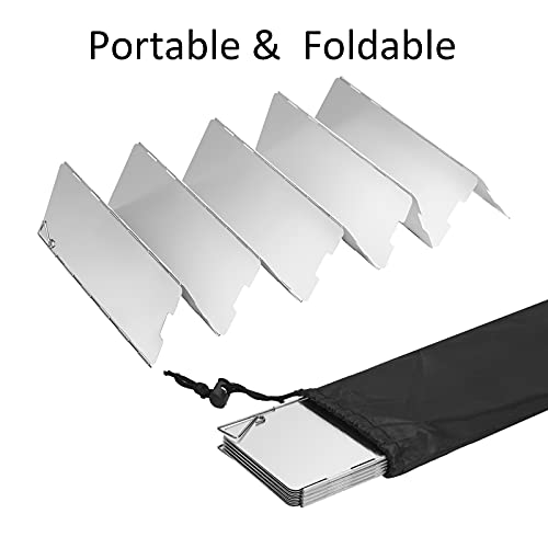 10 Plates Camping Stove Windscreen - Lightweight Folding Wind Shield