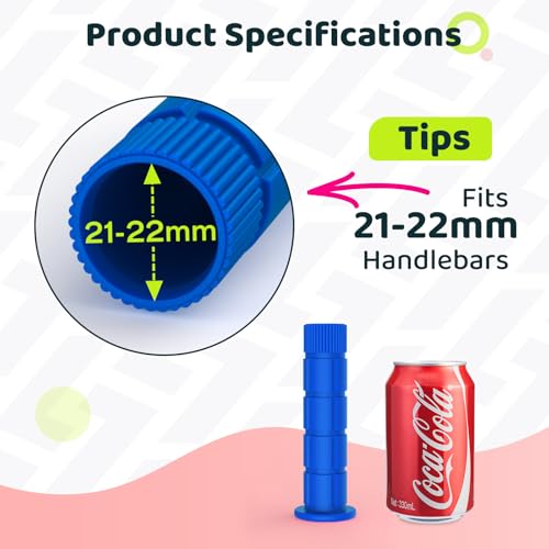 Soft Bike Handlebar Grips for Kids - Blue, 4.9" Length