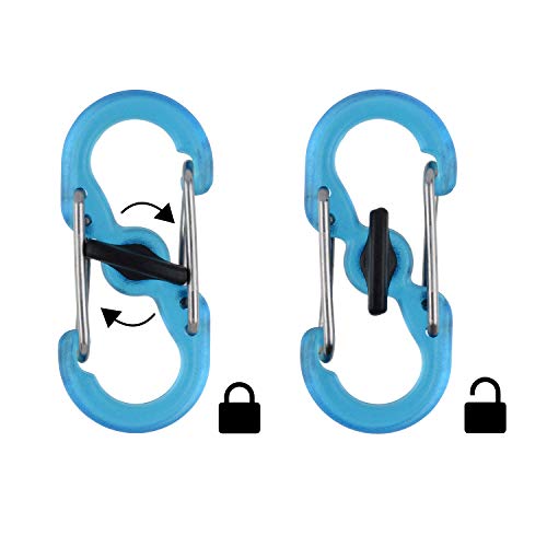 Stainless Steel Keychain with 5 Colorful S-Biner MicroLocks