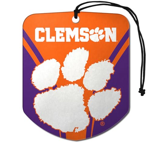 Clemson Tigers Car Air Freshener - 2 Pack, Black Ice Scent