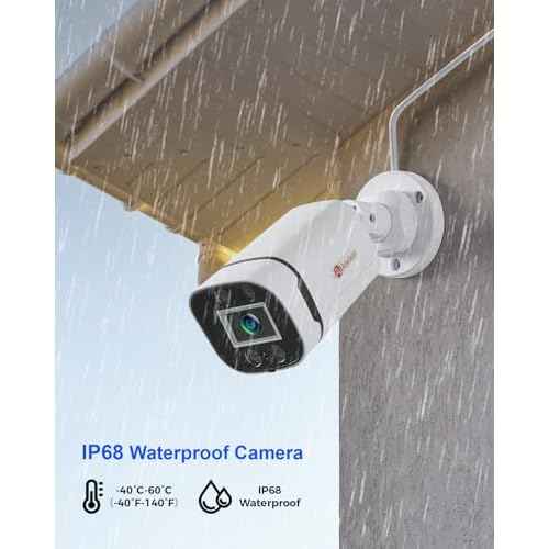 1080P HD Wired Security Camera, AHD/TVI/CVI/CVBS Analog 4-in-1 Add-on or Replacement Bullet Cam, IP68 Weatherproof CCTV Camera for Surveillance DVR, Outdoor Indoor, 80ft IR Night Vision