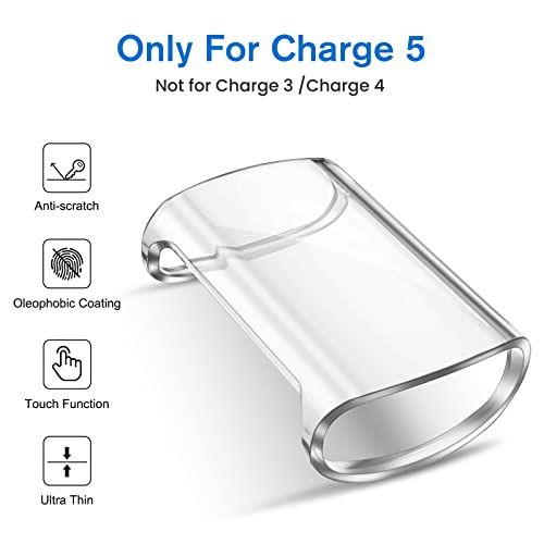 Clear 4-Pack Case for Fitbit Charge 6/5 - Screen Protector