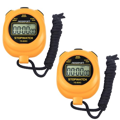 Digital Stopwatch Timer with Countdown - 2 Pack, Orange