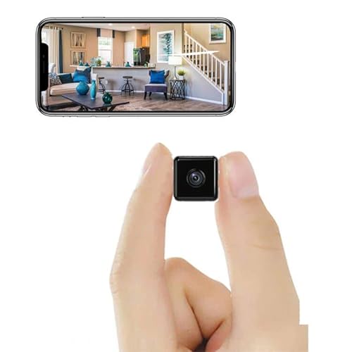 Mini Indoor Wireless WiFi Camera 4K Small Home Security Cameras Body Small Outdoor Camara Micro Nanny Cam Pet Dog Babysitter House Security Cams Room Cams No Need Wifi Cam Compatible with Android