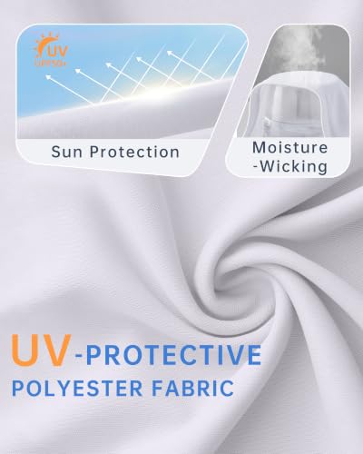 Boys Swim Shirt Toddler Rash Guard UPF 50+ Quick Dry - Medium White