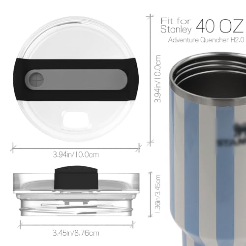 40oz Tumbler Replacement Lid with Leak-Proof Accessory Kit - White/Transparent