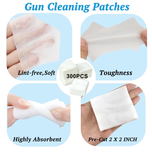 Garrelett Universal Gun Cleaning Kit with Patches, Brushes & Cloth – Firearm Maintenance Set