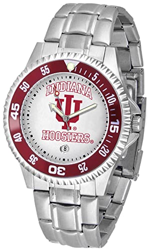 Men's 40mm Quartz Watch with Stainless Steel Strap - Indiana Hoosiers