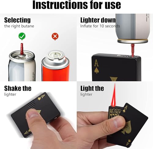 Jet Red Flame Torch Lighter - Windproof, Refillable, Durable Design