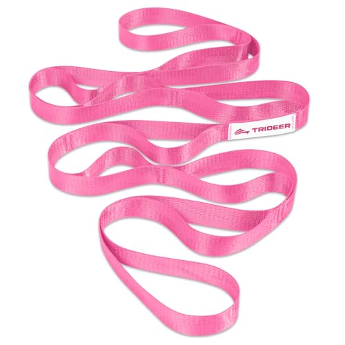 Non-Elastic Stretching Strap with Loops for Physical Therapy - Pink 75"x1"