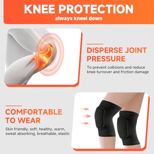 Soft Volleyball Knee Pads - Breathable Protective Gear for Small Kids & Adults - Black