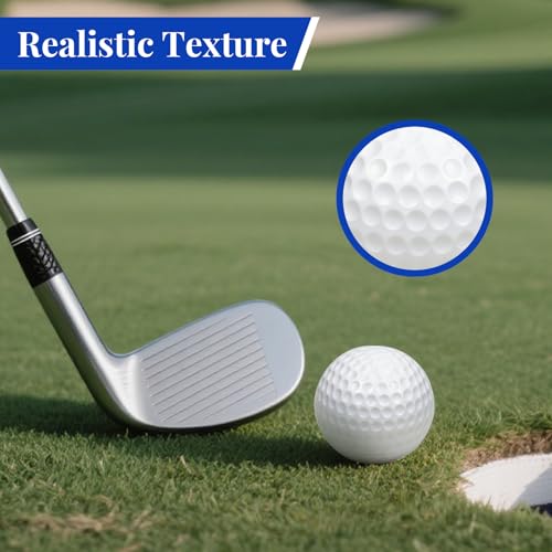 White 20 Pack 41mm Foam Golf Balls with Tees – Limited Flight Realistic Feel Indoor/Outdoor Practice