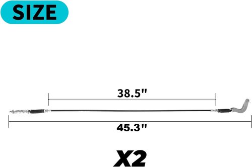 10L0L Forward & Reverse Transmission Shift Cable Assembly for EZGO TXT ST350/ST480 Workhorse 1996-2001 Golf Cart, OEM#72341-G01, Length 50.5"(2 Pack)