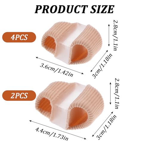 Toe Separators for Women - 6 Pcs Dual Size Silicone Spacers