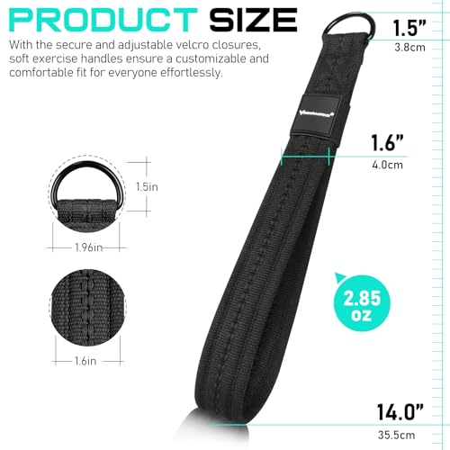 RENRANRING Tricep Rope Cable Attachment Handles for Gym, 13inch