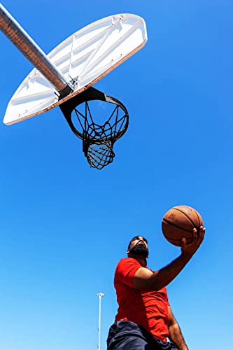 Heavy Duty Basketball Net Replacement - 12 Loops, 21" - Black