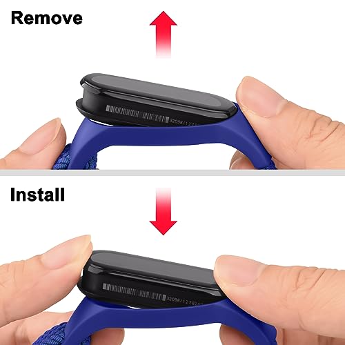 Braided Nylon Replacement Strap for Amazfit Band 5 - Blue