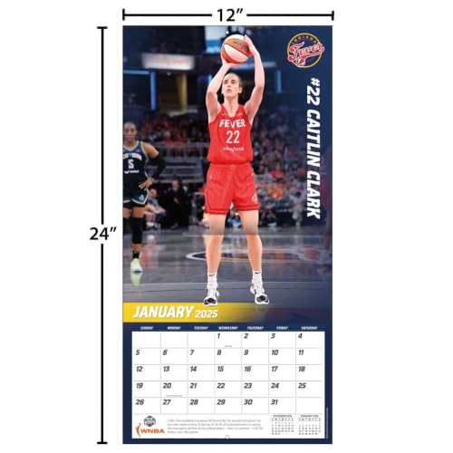 Caitlin Clark 2025 Indiana Fever Wall Calendar - 12 Months