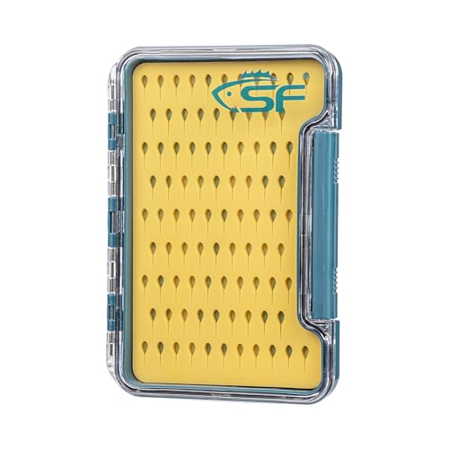 Slim Fly Fishing Box - Waterproof Plastic with Clear Lid, Small