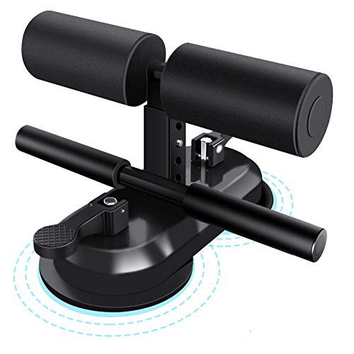 Portable Sit Up Bar with Dual Suction Cups - Adjustable Foot Holder