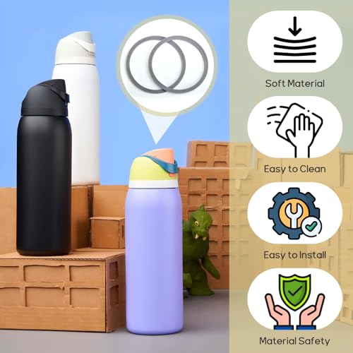 4-Pack Silicone Replacement Seals for 24oz & 32oz Insulated Water Bottles