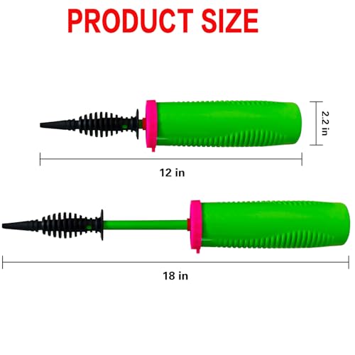 Double-Action Hand Balloon Pump - Portable Air Inflator for Parties - Green