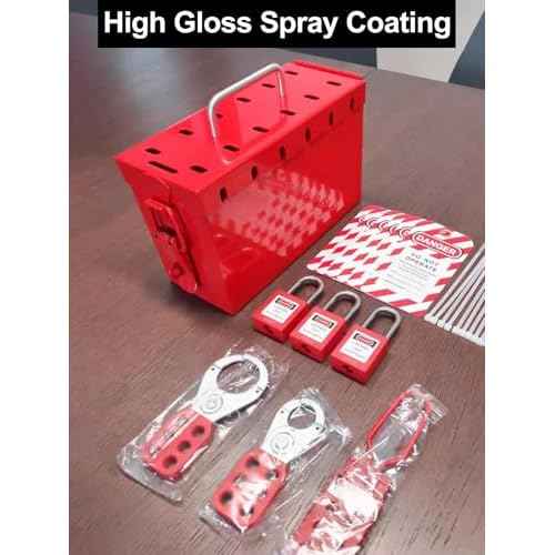 MACCANN&ESSIN Lockout Tagout Group Lock Box Lock Out Tag Out Loto Boxes for OSHA Compliant Procedures (1)