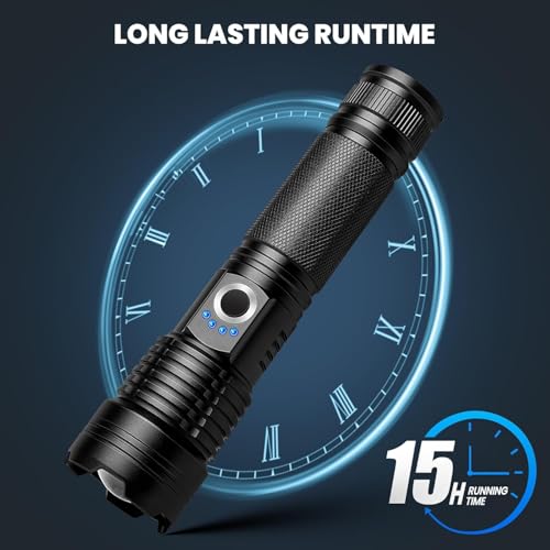 Rechargeable LED Flashlights 3 Pack - Super Bright 99,000 Lumens, Waterproof, Long Battery Life