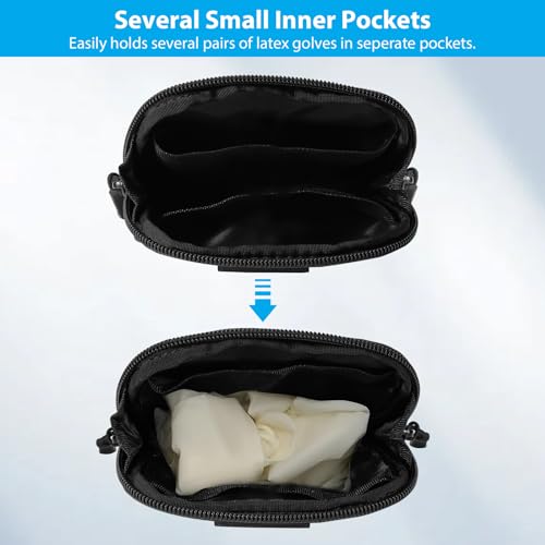 Nylon Double-Layer Glove Pouch with Zipper Closure