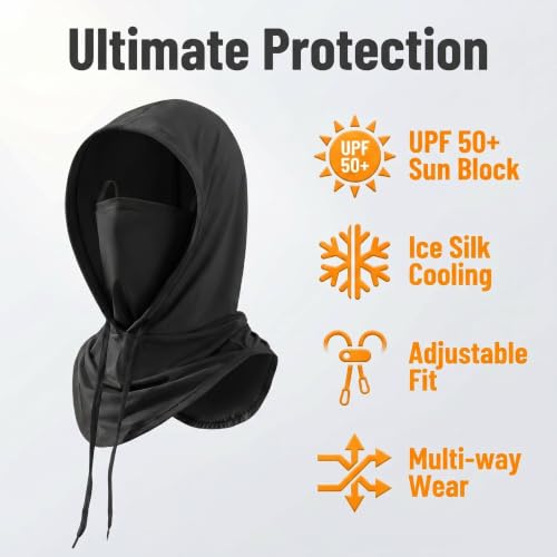 Cooling Balaclava Sun UV Protection Hood Breathable Full Head Mask