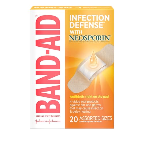 Adhesive Bandages with Antibiotic Protection, Assorted Sizes - 20 Ct