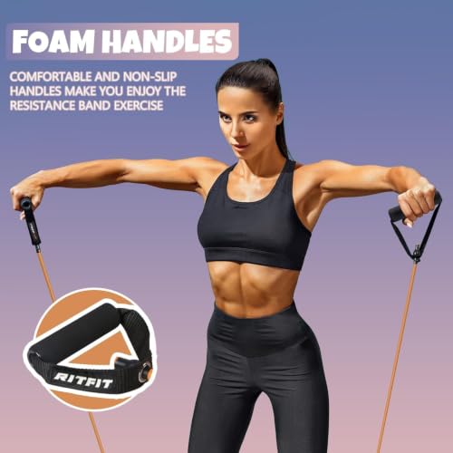 Resistance Bands with Handles & Door Anchor - 10-15lbs