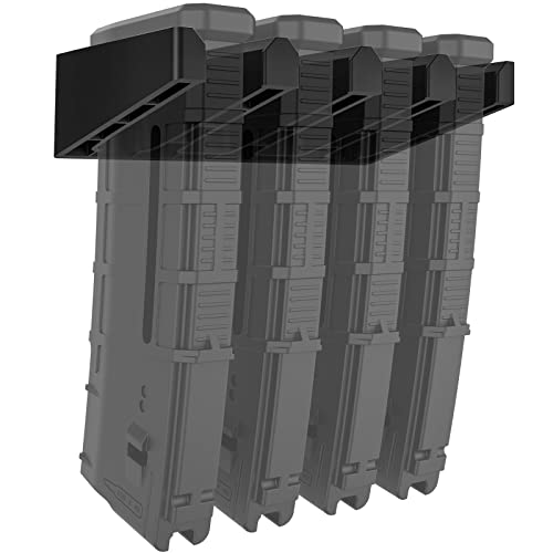 4-Slot PMAG Wall Mount Magazine Rack - Black - 1 Pack