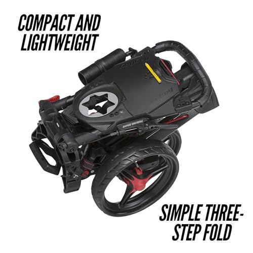 Compact 3 Golf Push Cart - Silver/Black